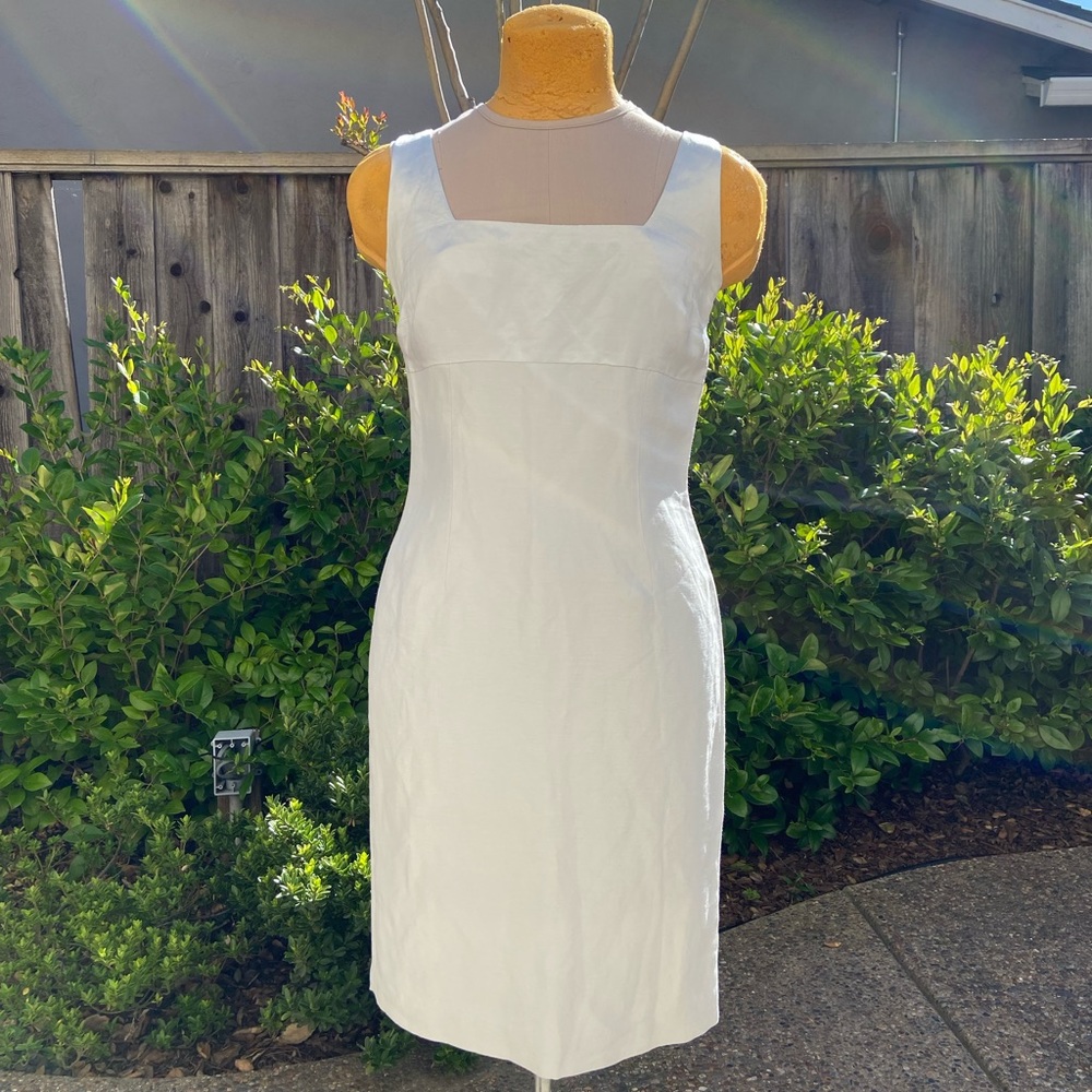 Liz Claiborne Petite Collection | Y2K Silk Linen Business Dress